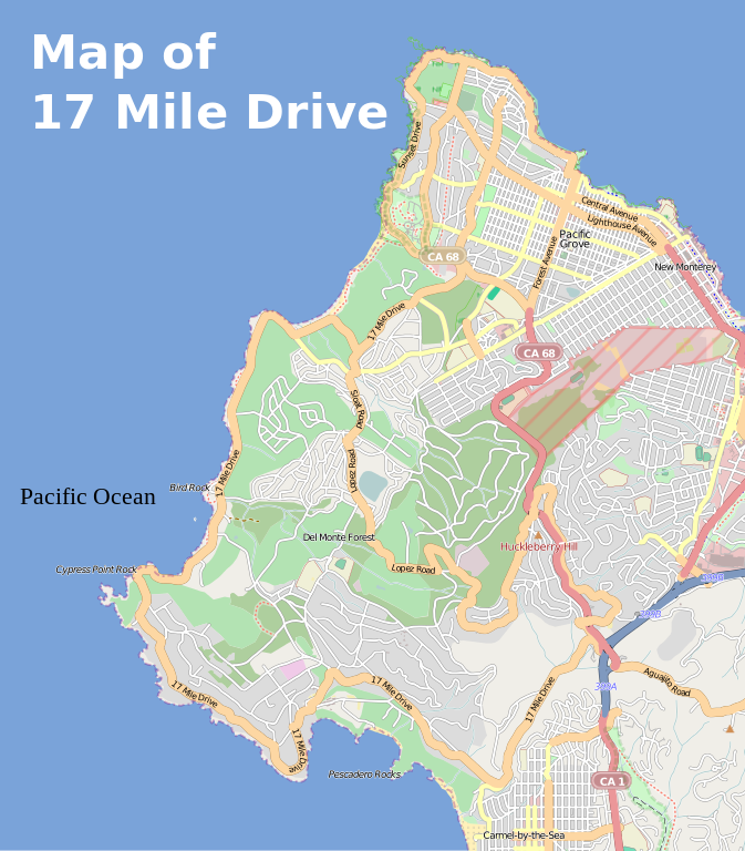 17-Mile Drive Map